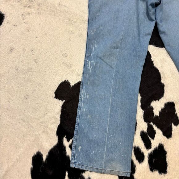 Vintage 70’s Wrangler Men's Jeans Blue Light Wash Size 38x30 5-Pocket‎ Design - Picture 8 of 9